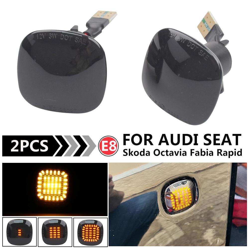 

Dynamic LED Side Marker Turn Signal Repeater Light for A3 A4 A8 SKODA Octavia Roomster Rapid Fabia SEAT Cordoba Ibiza Leon