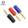 Audio Speaker Screw Banana Gold Plate Plugs Connectors Mini 2MM Banana Plug For Banana Socket