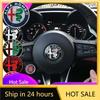 Car Stickers For Alfa Romeo 40MM Car Steering Wheel Label Interior Decorative Decorative Suitable for Alfa Romeo Giulia Giuliett