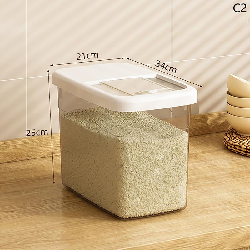 Creative Rice Bucket Tank Moisture-Proof Insect-Proof Sealed Rice Storage Box Cereal Grain Food Container Kitchen Accessories