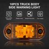 10 Pack Durable Led Side Marker Lights for Trailer Trucks Caravan Side Clearance Marker Light Lamp Led Yellow 12V 24V LED