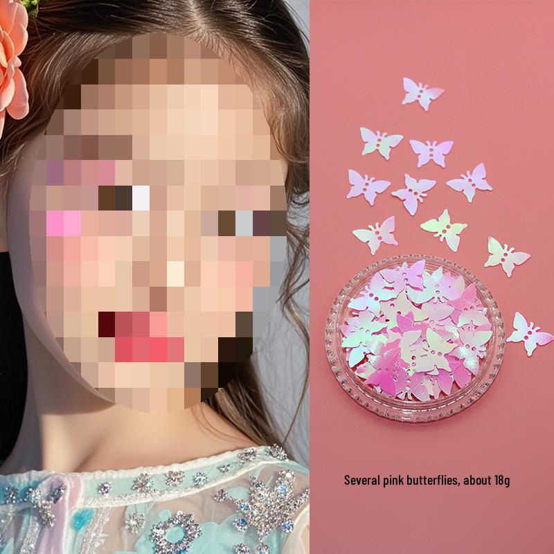 Children's Glitter Makeup Set: Eyeshadow, Face Stickers, Fairy Rhinestones for Dress-Up & Kindergarten Fun