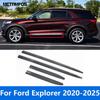 For Ford Explorer - 2024 2025 Carbon Fiber Door Side Line Strip Body Skirt Molding Trim Exterior Accessories Car Styling