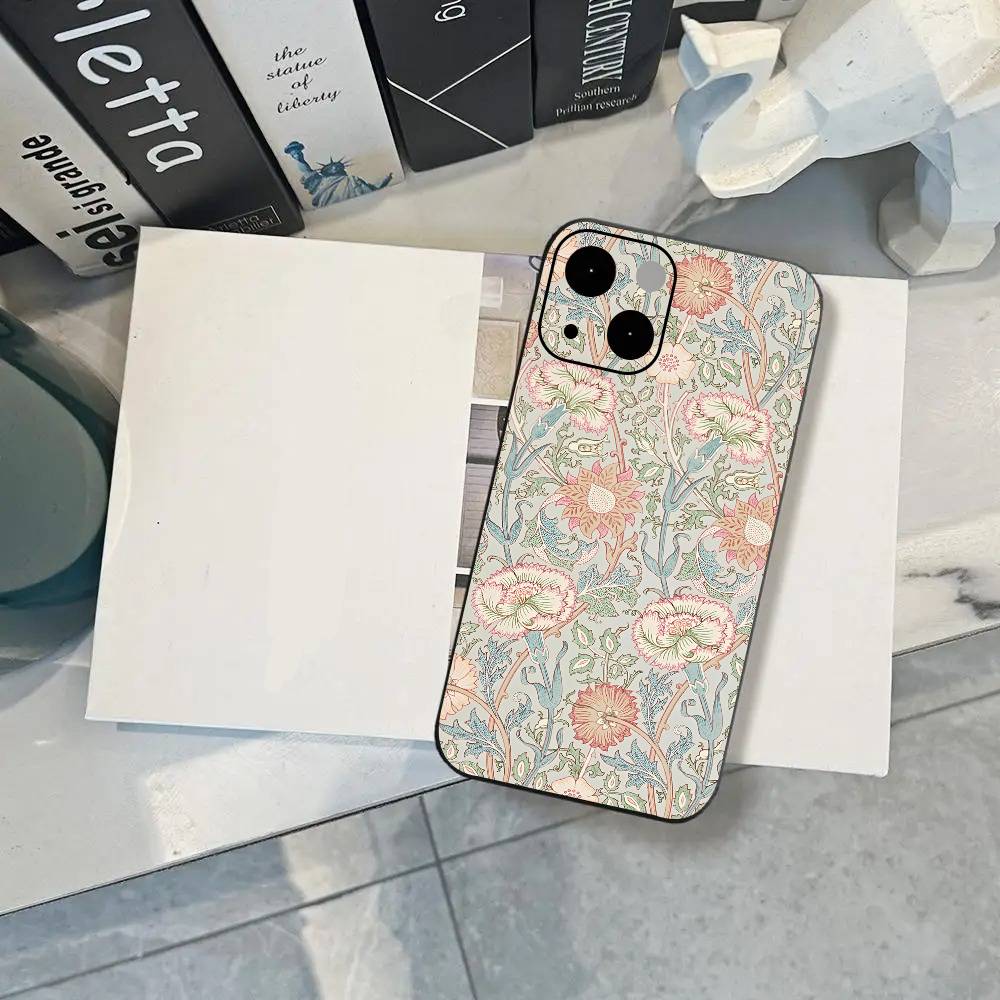 William Morris Phone Case For IPhone 17 16 15 14 13 12 11 PRO MAX PLUS Mini Soft TPU Skin Cover Gift