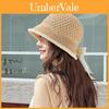 Water Bucket Hat Women Summer Sun Protection Straw Sunhat With Short Brim For Beach Vacation