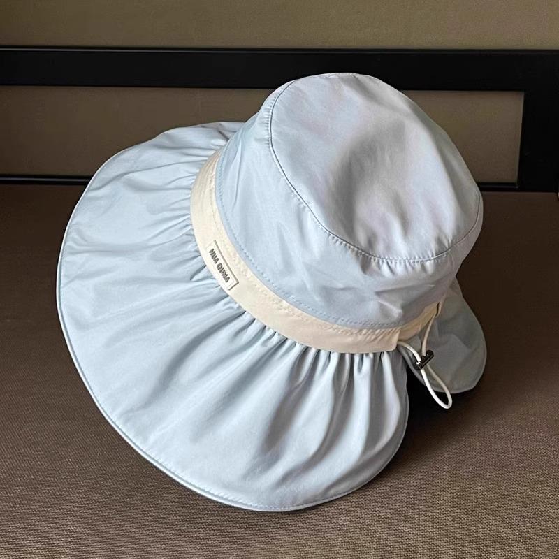 Sunscreen hat women's summer sunshade wrap-around sunscreen bucket hat UV protection sun hat large brim sun hat