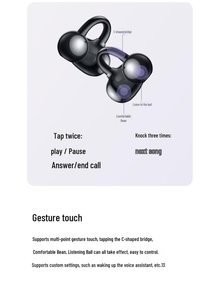 Huawei FreeClip: Wireless Open-Ear Bluetooth Headphones, Comfortable Fit & Long Battery Life.