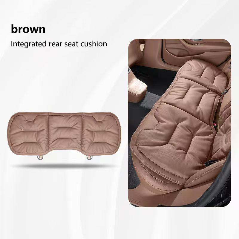 

Для Tesla Car Cushion Seat Cushion Backrest One Piece Nappa Leather Breathable Velvet Four Season Universal Auto Interior