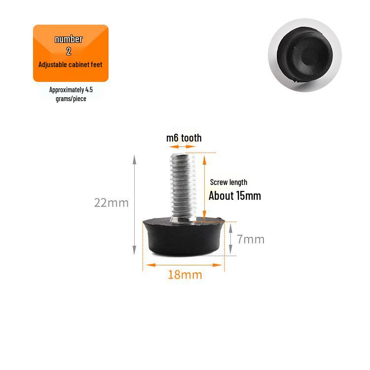 Adjustable Height Furniture Foot Pad for Sofas and Cabinets - Silent Floor Screw Pad