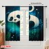 2pcs,2D Plane Printing Popular Curtain Panels Dreaming Panda 100% Polyester (without Rod) Festive for Living Room, Bedroom,