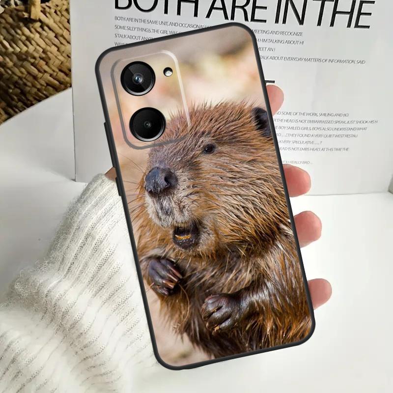 Animal Beaver For Realme GT6 GT7 15 Pro 10 11 12 13 14 Pro Plus C55 C71 C75 C67 C63 C61 C53 C35 C65 Case