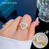 [Real Gold Electroplating] Temperament Advanced Sense Zircon Super Flash Ring Women'S Opening Can Be Adjusted And Simple