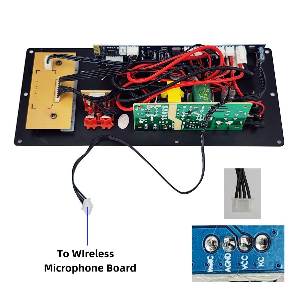 12V 80W Amplifier Board Square Dance Speaker Amplifier Support Bluetooth AUX TF-Card U-Disk Recording 6-12Inch Speaker
