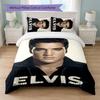 Set Copripiumino Elvis Presley 3 Pezzi 1 Copripiumino e 2 Federe Biancheria da Letto Morbida per Camera da Letto Domestica