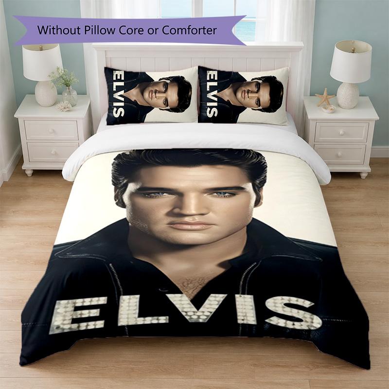 Elvis Presley Print 3Pcs Duvet Cover