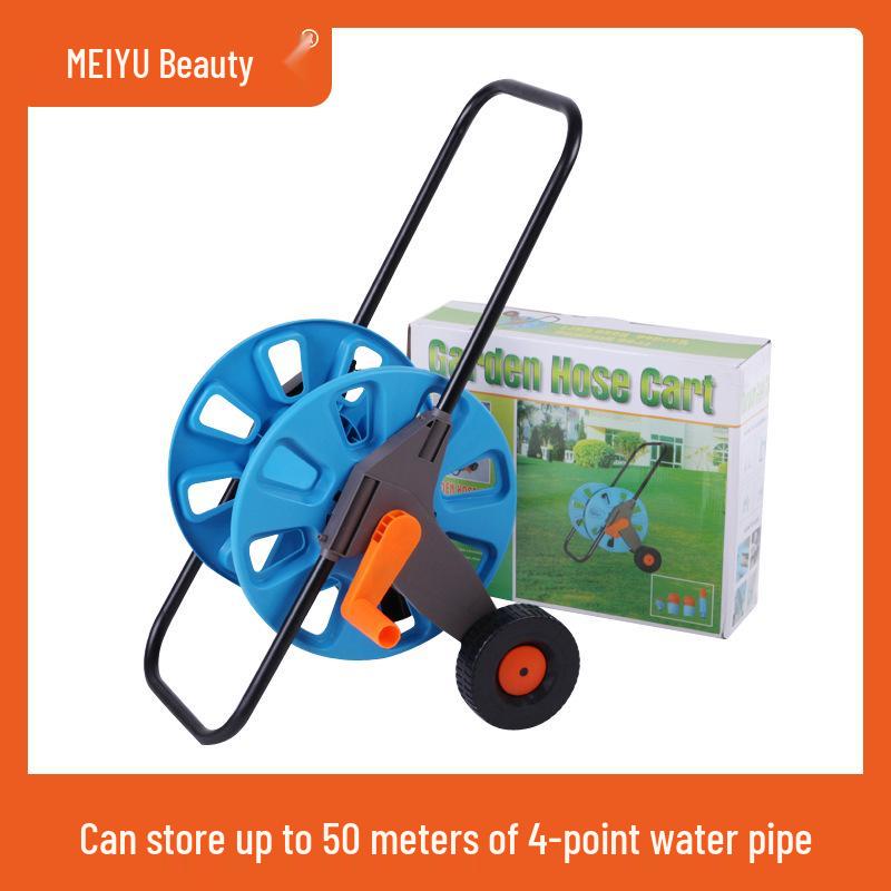 Garden Watering Hose Reel Cart with Storage Rack