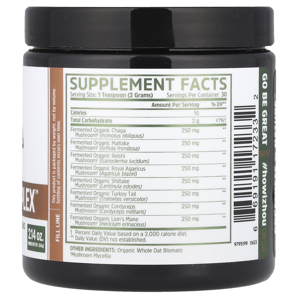 Mushroom 8-Plex™ Powder, Unflavored, 60G (2.14Oz)