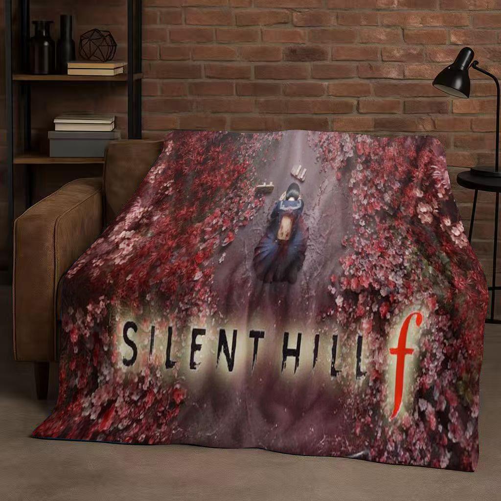 Classic Game Silent Hill Pyramid Head Horror Movie Flannel Blanket,Ultra Soft Warm Plush Throw for Home Bedroom Bed Sofa Cover