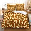 Digital Printing Three-Piece Kit Quilt Cover Pillowcase Leopard Print Bedding