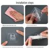 Punch-Free Curtain Rod Holder - Adhesive Wall Bracket for Door & Home Use
