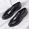Wenzhou Leather Shoes Custom Men's Heightening Shoes Custom 6CM Heightening Business Dress Leather Shoes Men's Lace-up Casual Shoes