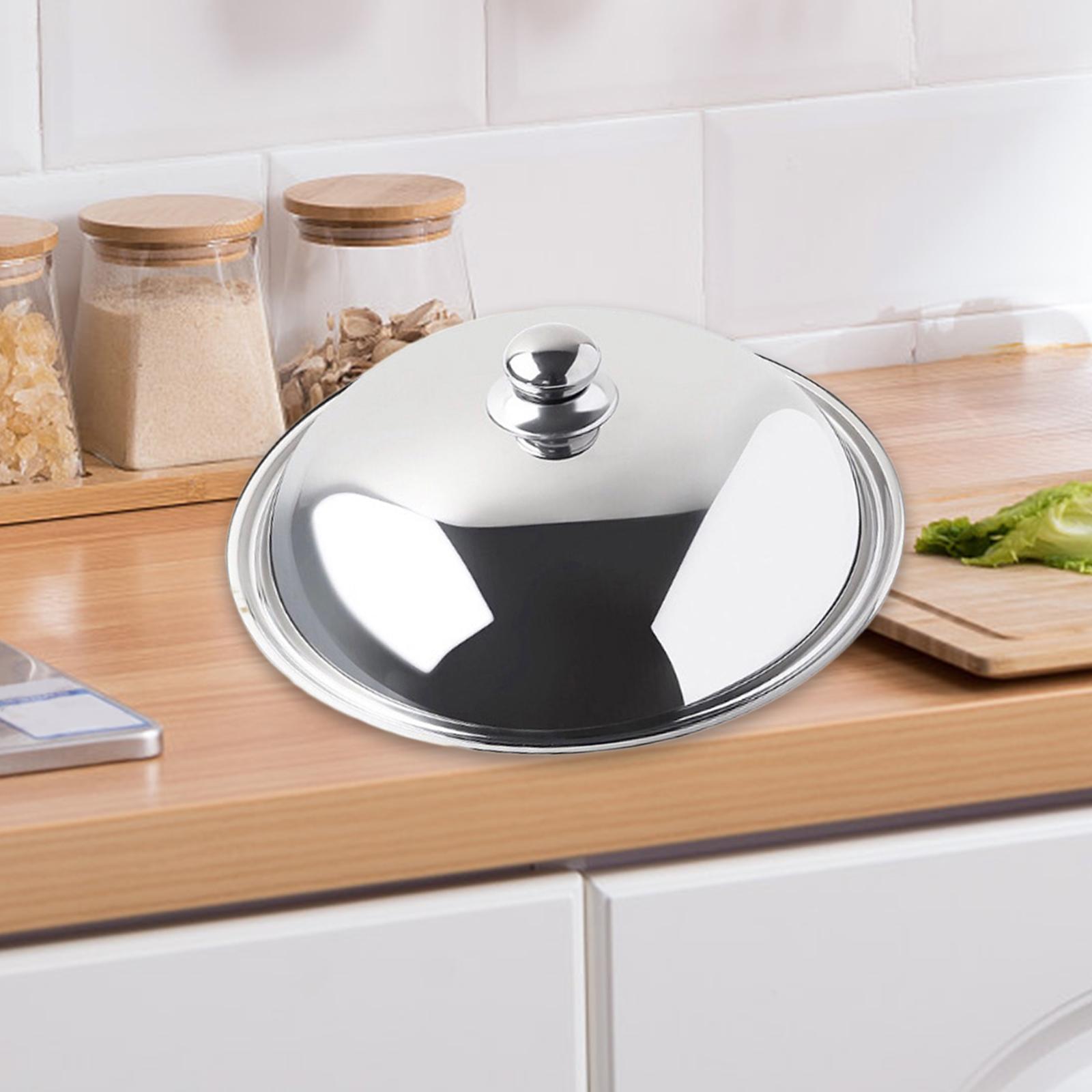 Stainless Steel Lid Professional Lid Anti-scald Bakeware Frying Pan Lid Cookware
