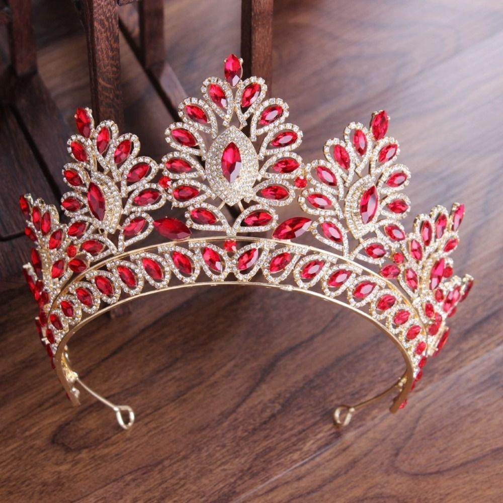 Luxury Baroque Queen Tiaras Elegant Bridal Headwear Zinc Zinc Alloy Princess Crown Stage Performances