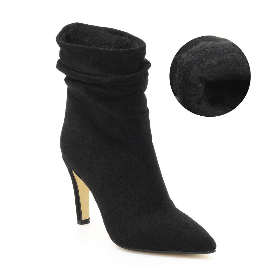 Klassische Damenstiefel mit spitzer Zehenpartie und dünnem Absatz