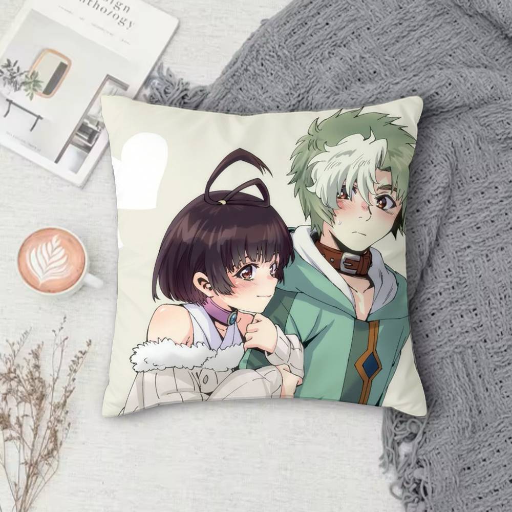 K-Kabaneri Of The Iron Fortress Double-Sided Printed Square Decorative Cushion Cover For Sofa Living Room Home Decor