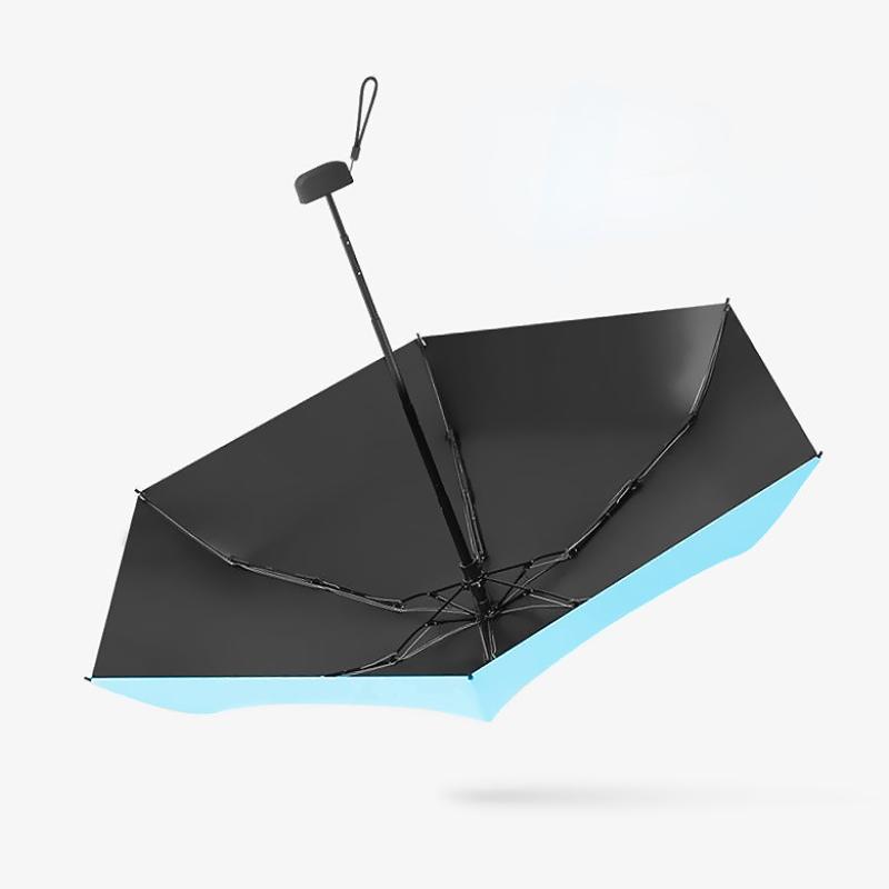 Mini umbrelă de buzunar Umbrelă de soare anti-ultraviolete Rezistent la ploaie Rezistent la vânt Ușor pliabil, portabil, pentru femei, pentru bărbați, pentru bărbați