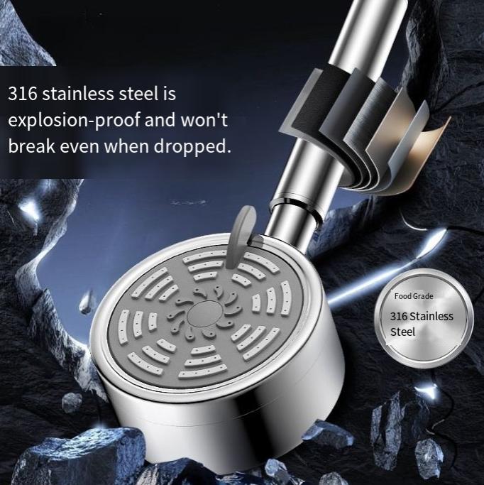 3 Modes Adjustable Handheld Shower Head Bathroom Accessories Stainless Steel High Pressure Water Saving Rainfall Sprayer Nozzle