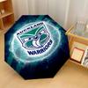 Wigan Warriors Print Auto 8?Ribs Folding Umbrella Wind Resistant Lightweight Automatic Umbrella For Daily Travel