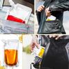 A84X-100Pcs Portable Transparent Plastic Spout Pouch Plastic Pouch For Liquid Drink Pouch Sealed Packaging Bag