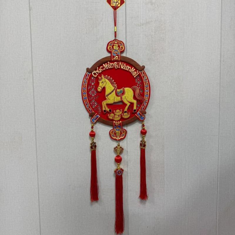 Pendenti da Appendere per il Capodanno Vietnamita con Nappa Finestra Porta Festa Ornamento da Appendere 2026 Festa di Primavera Accessori per la Decorazione della Casa