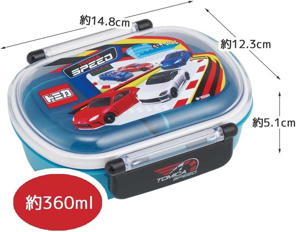 Skater Lunch Tomica for Made In Box, 360ml, 23, Antibacterial, Kids, Japan, QAF2BAAG-A