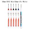 6/8Pcs/Set 30mm Long Head Markers Pen Bathroom Woodworking Decoration Deep Hole Marker Blue/Red/Black/White Oily Marker Pens