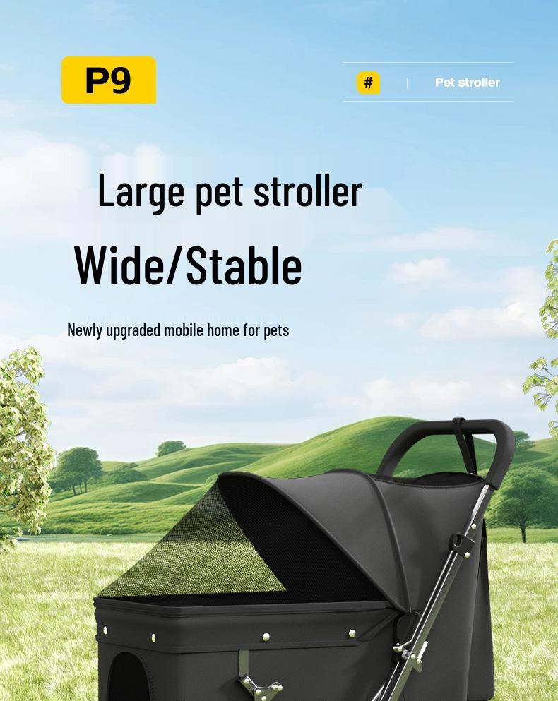 Foldable Lightweight Pet Stroller for Small & Medium Dogs and Cats