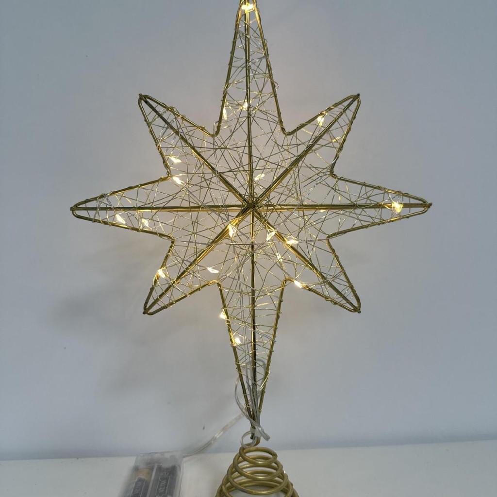 LED Iron Star Christmas Tree Topper