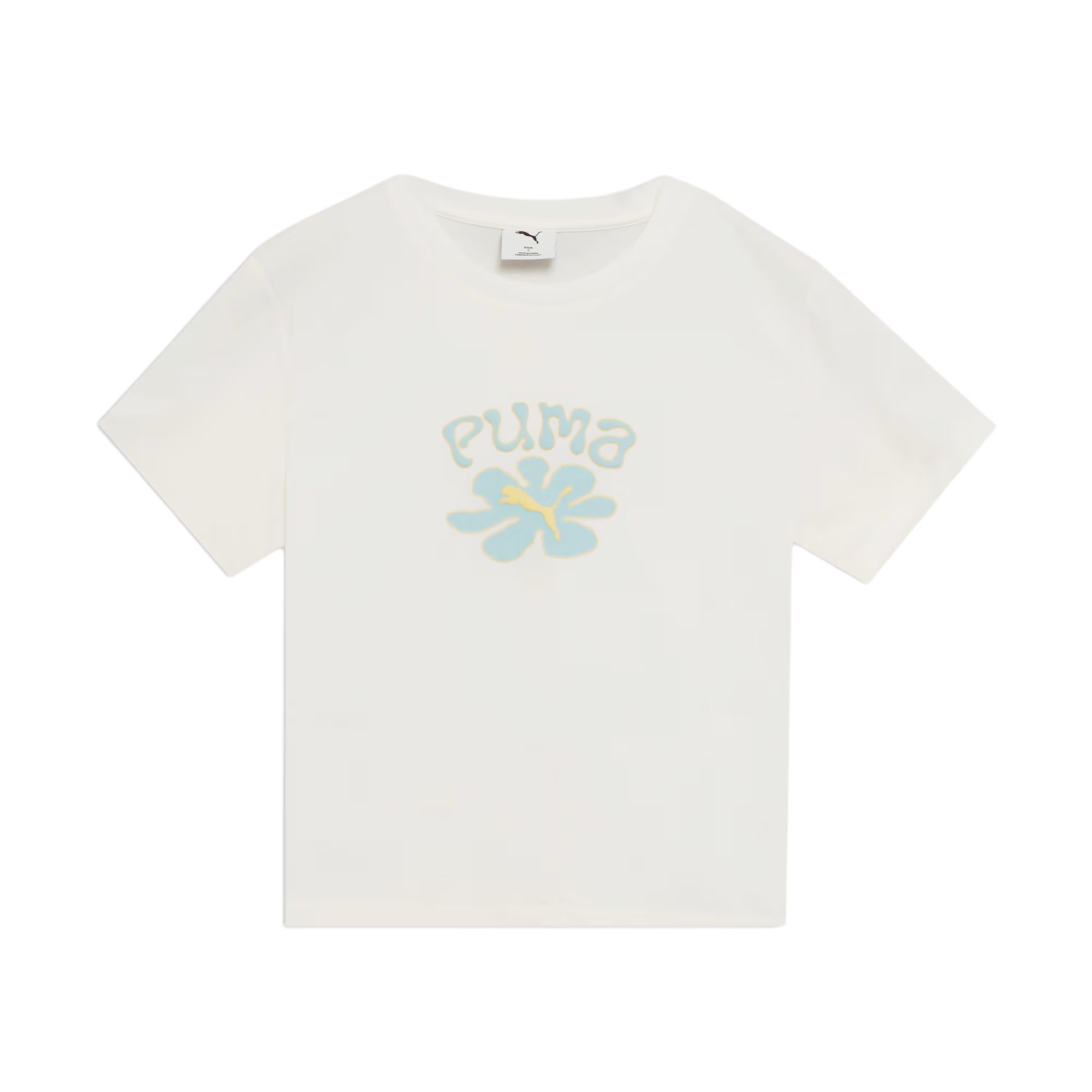 PUMA T Shirts Women s White Crew Neck Moderate 637345-02 L
