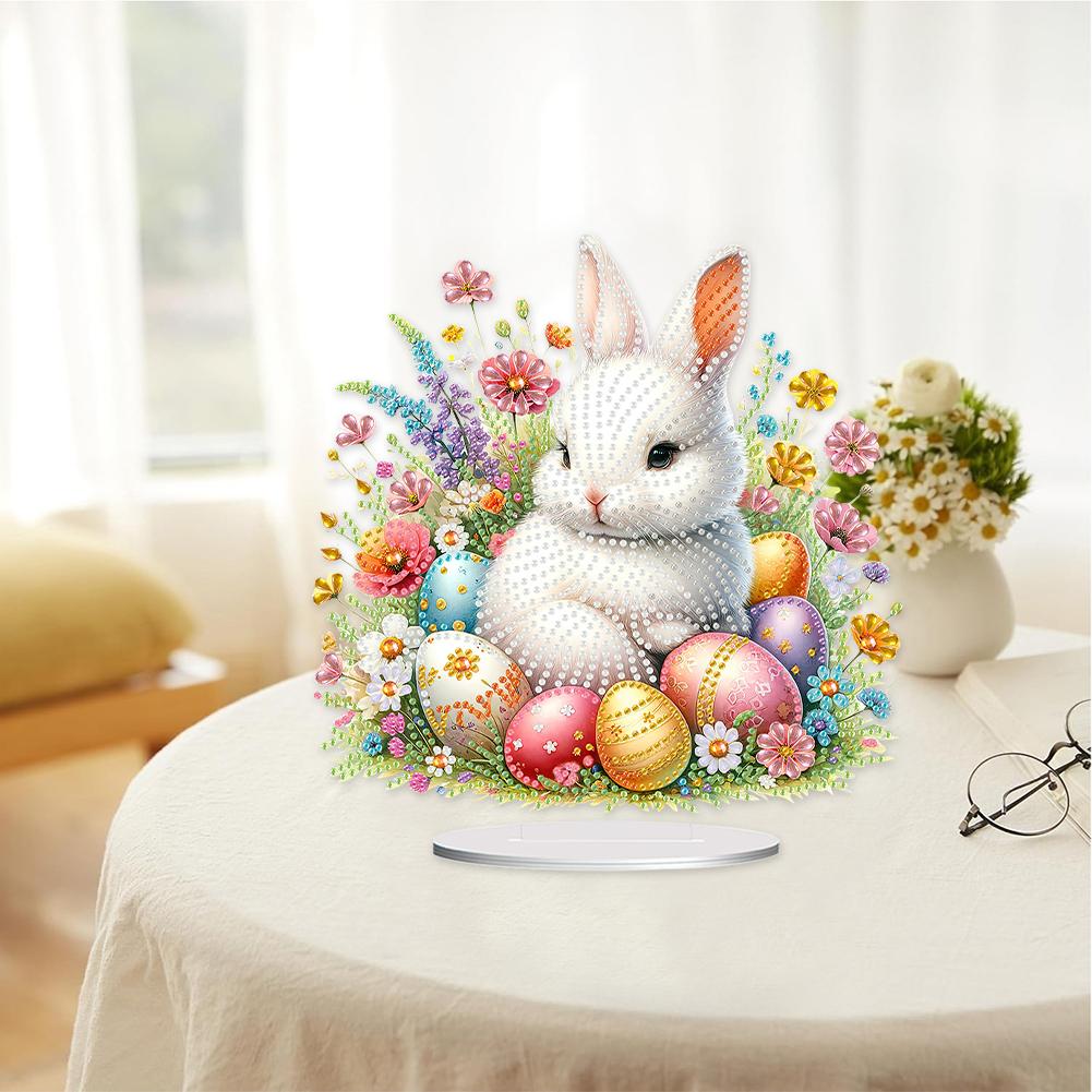Acryl Osterei Hühnchen Strasssteine Schreibtischornamente 5D DIY Diamantmalerei Tischdekorationen Diamantmalerei Schreibtischdekorationen