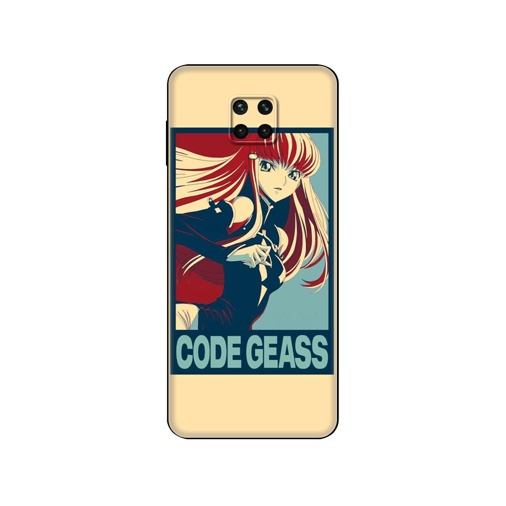 Black Tpu Case For Xiaomi Redmi 7A 8 8A 9 9A 9C Case Redmi Note 8T 8 Pro T Note 9 9S 9 Pro Case Japanese Anime Code Geass
