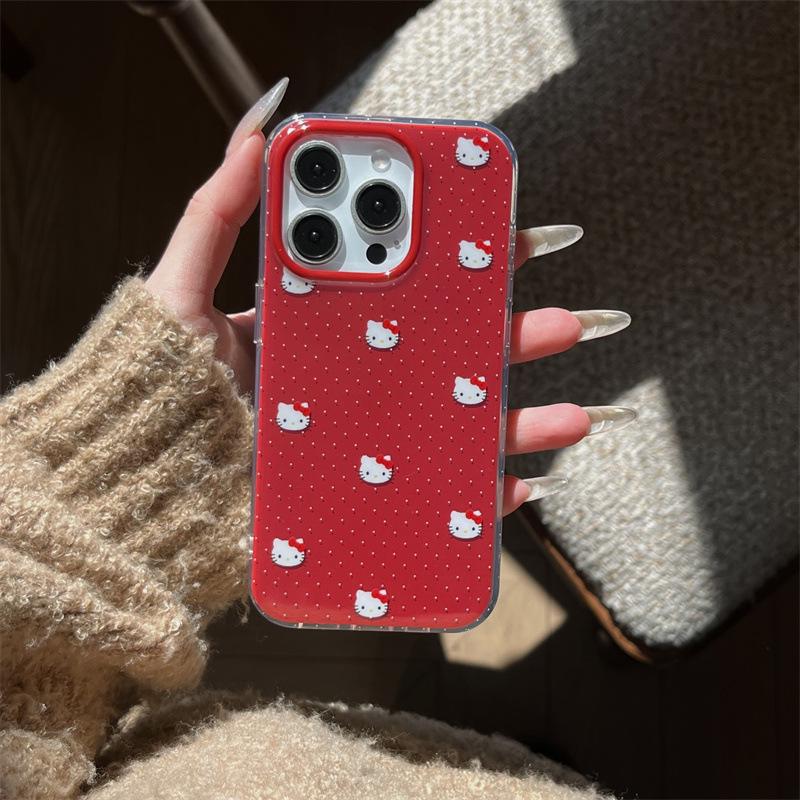 

Polka Dot Cat iPhone Case for 17, 16 Pro Max, 15, 14 - Advanced Girl s Design iPhone 16 Pro