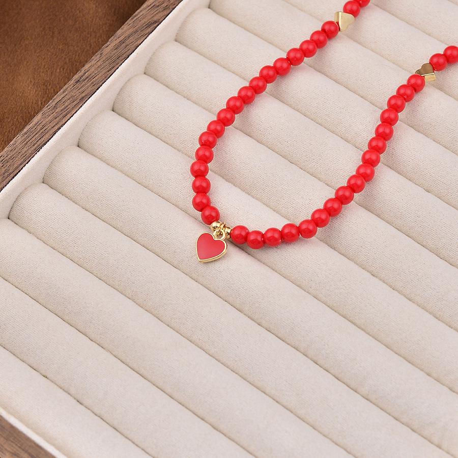 Elegant Black Pearl Necklace with Heart Pendant - Fashionable Clavicle Chain for Women
