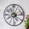 Metall Analoge Wanduhr Dekor Kunst Skulptur für Zuhause Büro Wohnzimmer Schlafzimmer Restaurant (EIN Schlüsselanhänger Extra)(15 Zoll/ 40 CM)