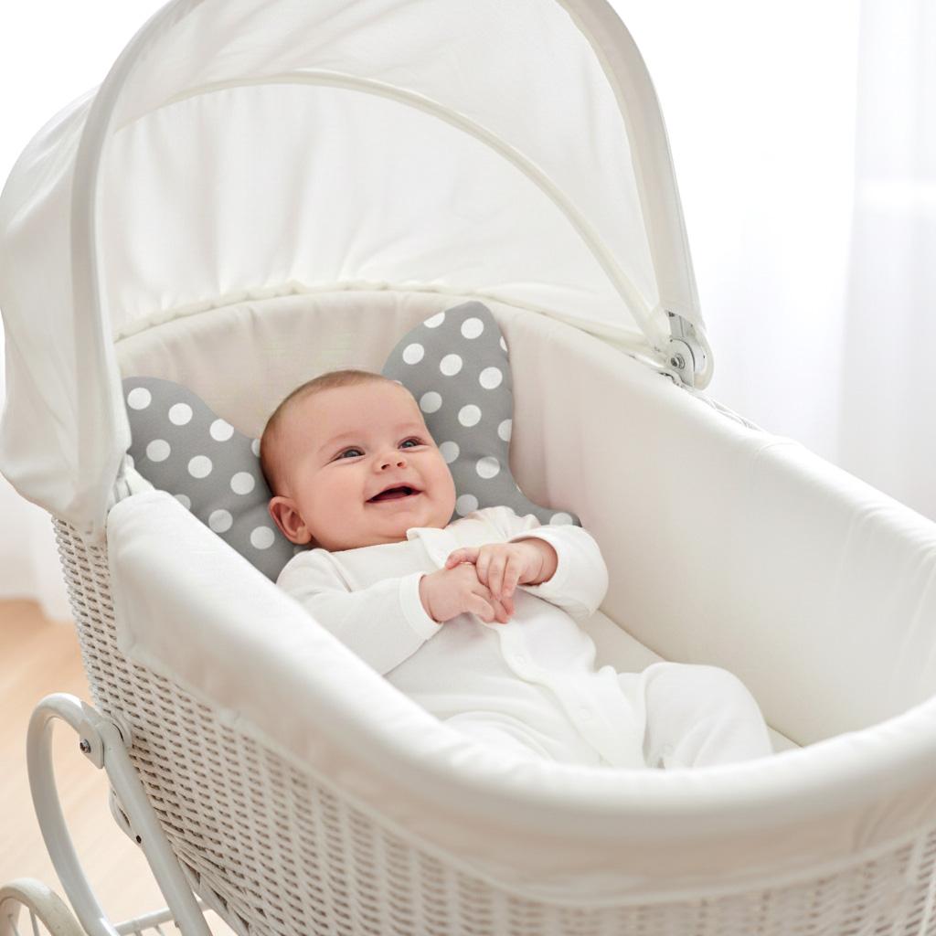Anti-shock Butterfly Pillow for Babyuniverse Stroller - Grey Dots