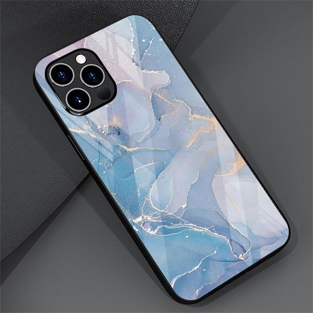 Tvrzené sklo s mramorovým vzorem pro Apple iPhone 13 Pro 11 14 12 7 8 Plus SE 2022 XR X XS Max 6 6S