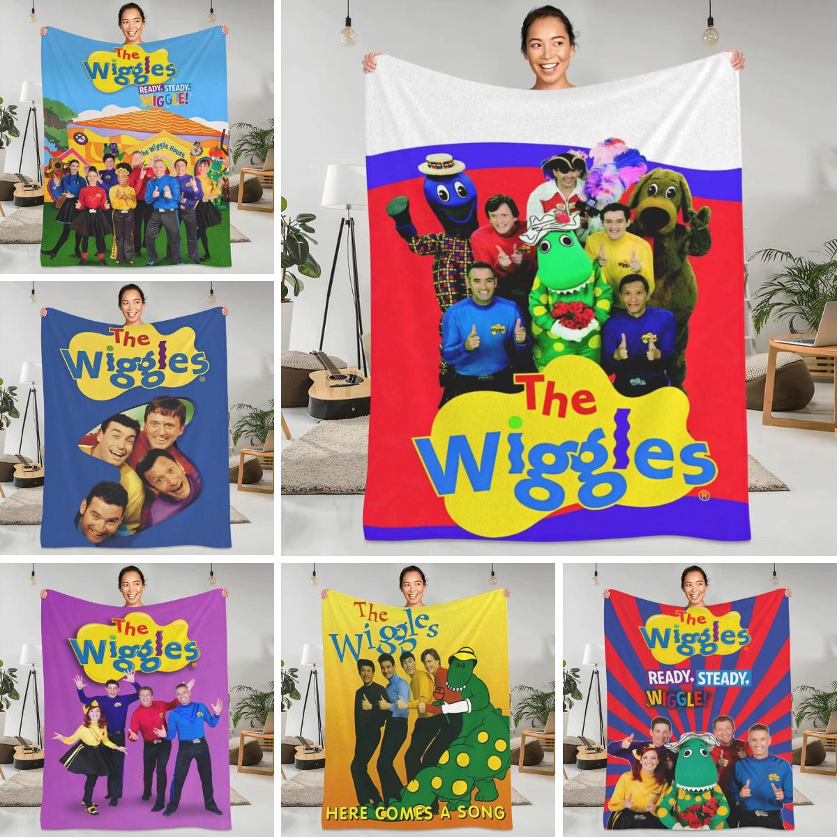 Jessica Chen Unisex The Wiggles Soft Warm Blanket Australian Children's Music Group Plush Throw Blanket Home Decor Flannel Bedspread Sofa Bed Cover