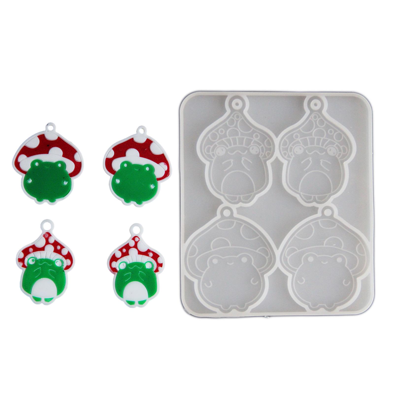 

Flexible Silicone Mould for Crafting Realistic Mushroom and Frogs Shapes Portable Accessory for Projects Ornament