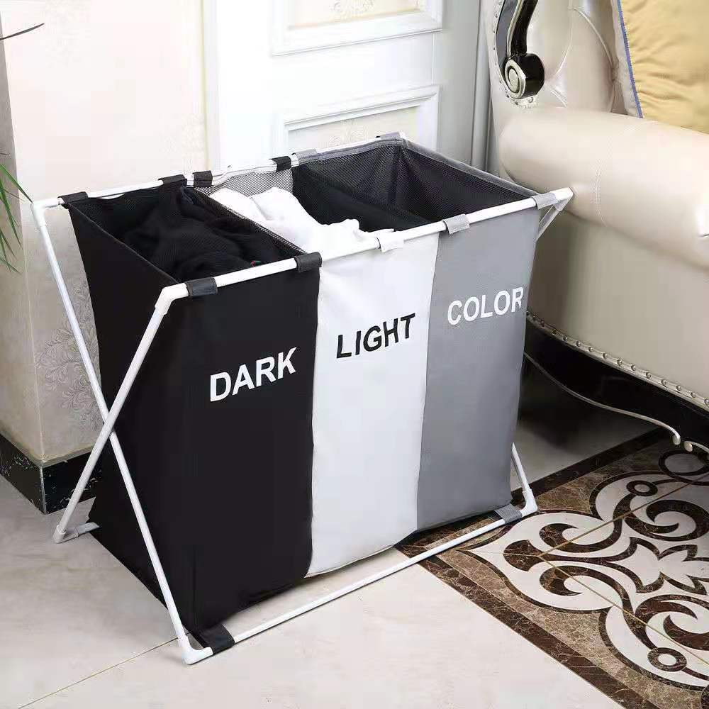 1/2/3/ Grids Foldable Laundry Basket Organizer For Dirty Clothes Toy Laundry Hamper Large SorterCollapsible Folding Basket