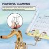 Portable Clamp on Music Stand for Saxophone Tenor Horn Trumpet Universal Marching Lyre Sheet Clip Holder for Wind